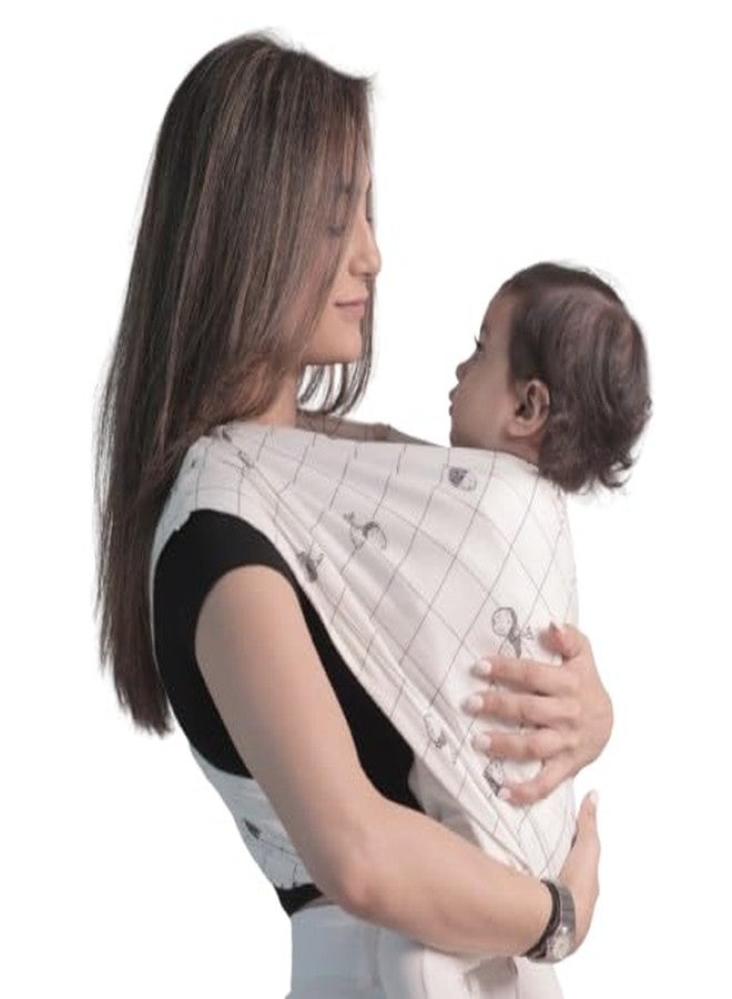 Masilo Organic Cotton Ergonomic Baby Wrap Carrier, Soft & Lightweight from Birth to 12kg - Godilo Acorn Medium - Image 1
