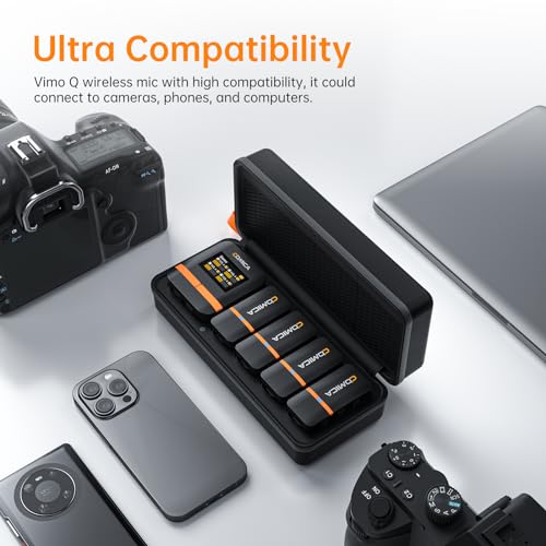 COMICA Vimo Q 4-Channel Wireless Lavalier Microphone System for iPhone/Android/Camera/Camcorder/PC, Noise Cancellation, 4 Audio Tracks Output, 656ft Range, Lapel Mic for Video Recording, Streaming - Image 2