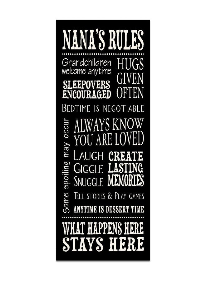 My Word! Nana's Rules Decorative Sign - Image 1
