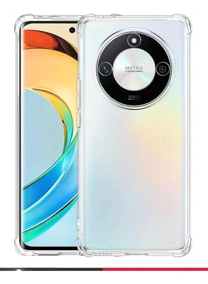 غطاء شفاف من HONOR X9B 5G ناعم من مادة TPU ومطاط السيليكون الشفاف وغطاء خلفي مقوى ممتص للصدمات لهاتف Honor X9b شفاف - Image 1