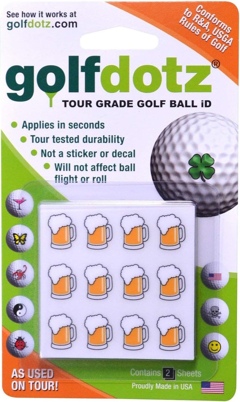 Golfdotz - USGA Rule Conforming Golf Ball Markers, Golf Ball Stickers for Marking Balls, No More Smearing from Stamps, Gifts for Golfers, Dads, and Retirees, (18-32-Count) - Image 2