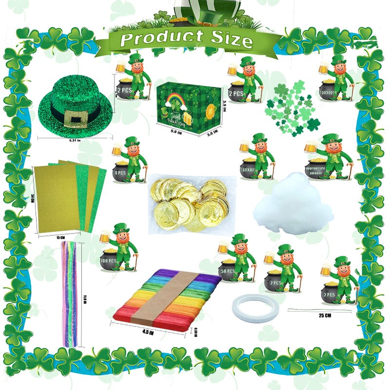 Vecacosic Leprechaun Trap Kit for Kids - 2 Sets DIY St Patrick's Day Leprechaun Trap Supplies to Make A Trap to Catch A Leprechaun, St Patricks Day Toys Gifts for Kids Classroom Activity - Image 2