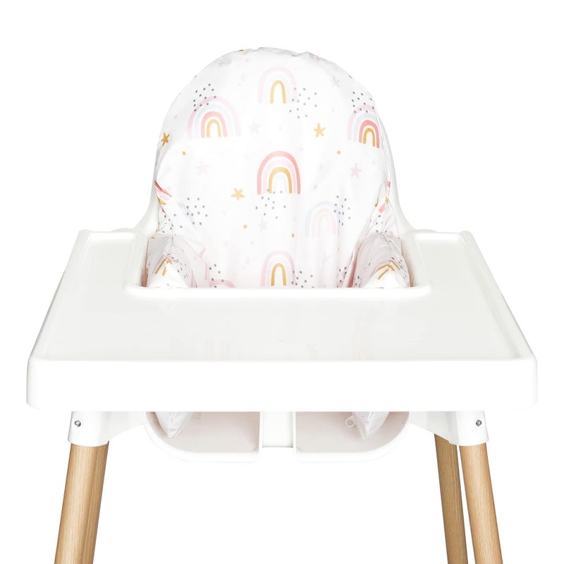 Nibble and Rest Highchair Insert Cover Compatible for IKEA Antilop Highchair High Chair Accessories StainProof and Wipeable Insert CoverCushion NOT Included Rainbow with Stars
