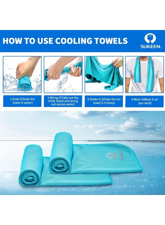 Sukeen Cooling Towel for Neck and Face (40"x12"),Ice Towel,Soft Breathable Chilly Towel,Microfiber Towel for Yoga,Sport,Running,Gym,Workout,Camping,Fitness,Workout & More Activities… - Image 3