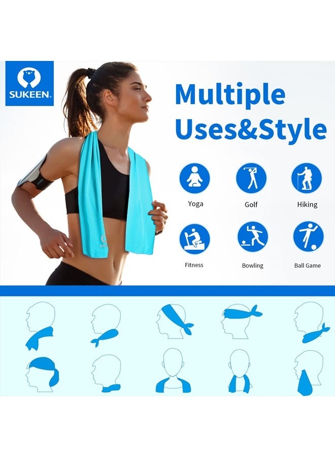 Sukeen Cooling Towel for Neck and Face (40"x12"),Ice Towel,Soft Breathable Chilly Towel,Microfiber Towel for Yoga,Sport,Running,Gym,Workout,Camping,Fitness,Workout & More Activities… - Image 4