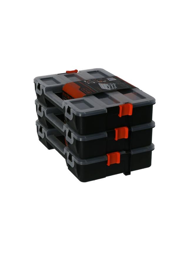 Tactix 3-Piece Side Latches Interlock Organizer Set Black and Clear 320027 - Image 4