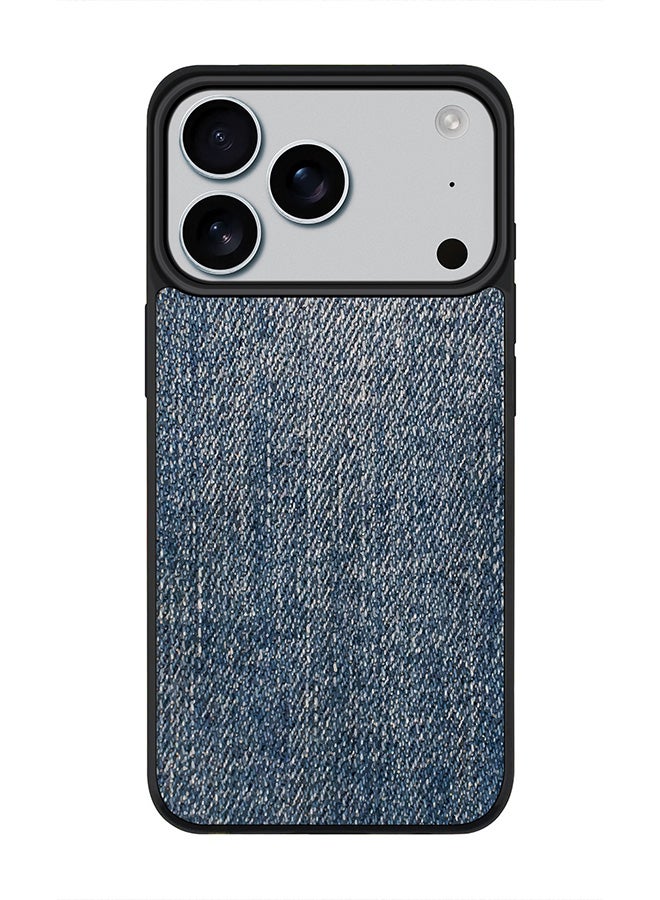 Stylizedd iPhone 17 Pro Case, [Compatible with MagSafe] Slim Magnetic cover Phone Case iPhone 17 Pro -Dark Denim Print - Image 1