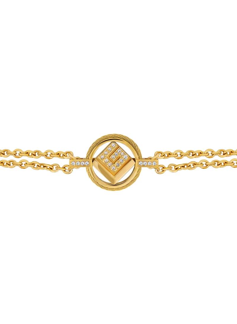 Guy Laroche Camille Gold Plated Bracelet With Crystals