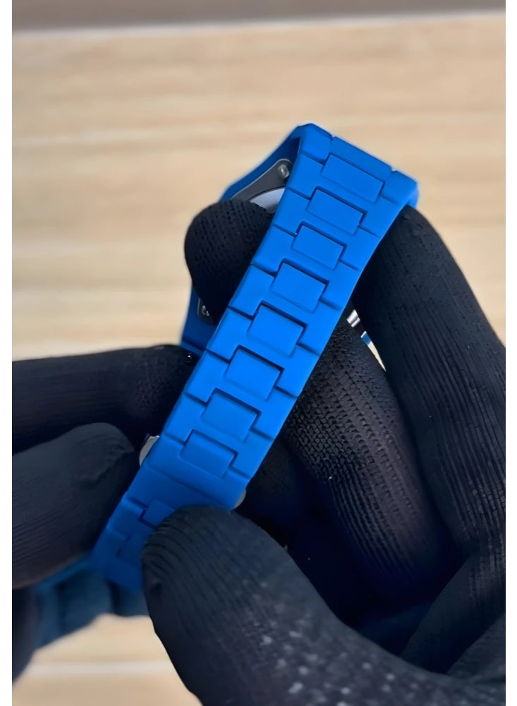 ام جي ساعة يد رجالية كربوني لون أزرق, نسخة اليوم الوطني أنيقة وفخمة. - Image 4