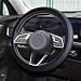 Tecledsn Car Steering Wheel Cover Universal 14515 Inch Black Leather Steering Wheel Wrap with Better Sport Grip for Men Women AntiSlip Breathable Car Interior Accessories for Most Vehicles Black blue2 - Image 2