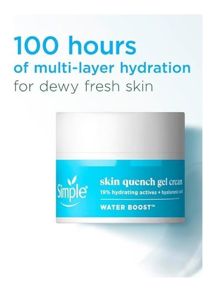 Simple Skin Quench Hydrating Gel Cream 50ml – Hyaluronic Acid Moisturizer for Soft Supple Skin - Image 2
