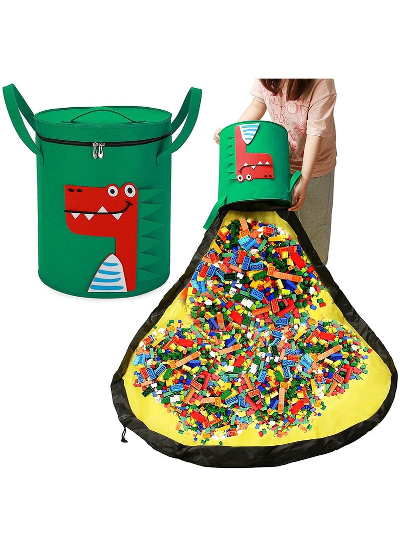 Y&D Felt Storage Bag Toy Game Mat 2-In-1 Drawstring Toy Storage Bag  - Image 1