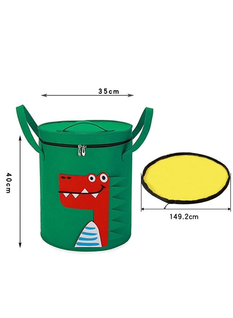 Y&D Felt Storage Bag Toy Game Mat 2-In-1 Drawstring Toy Storage Bag  - Image 5