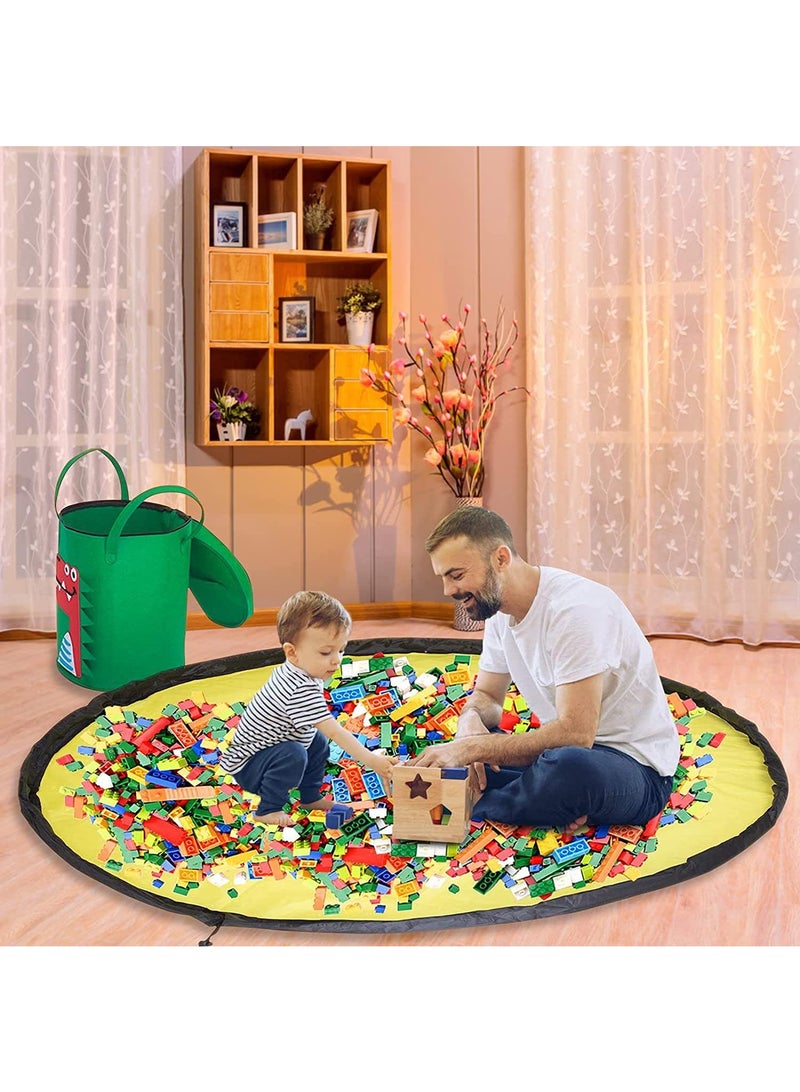 Y&D Felt Storage Bag Toy Game Mat 2-In-1 Drawstring Toy Storage Bag  - Image 3