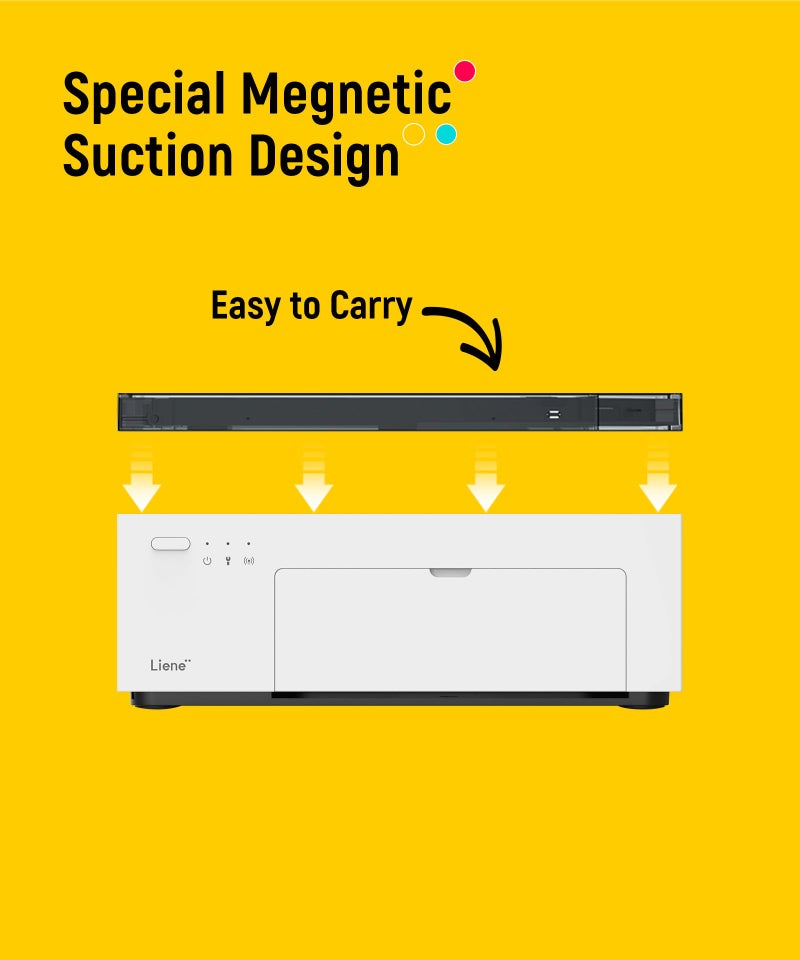 Liene طابعة صور ليني 4x6''، واي فاي، 20 ورقة، طابعة فورية ملونة بالكامل لهواتف آيفون، أندرويد، الهواتف الذكية، تقنية صبغ حراري للتطبيق المنزلي - Image 4