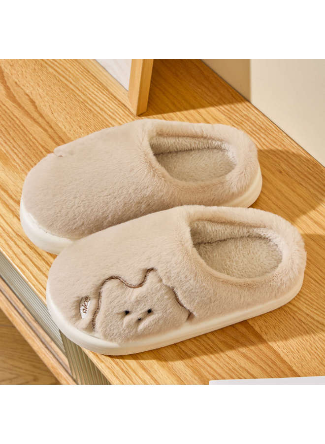 Women's Winter  New Style Indoor Home Warm Plush Slippers With A Stepping-on-clouds Feel, Men's Autumn And Winter Slippers