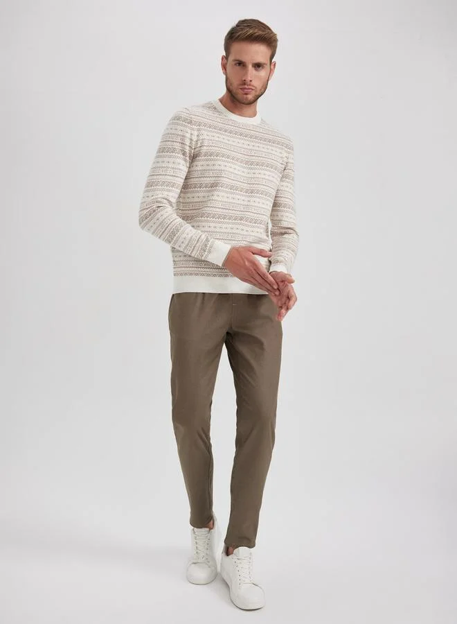 DeFacto DeFacto Solid Slim Fit Trousers with Side Pocket