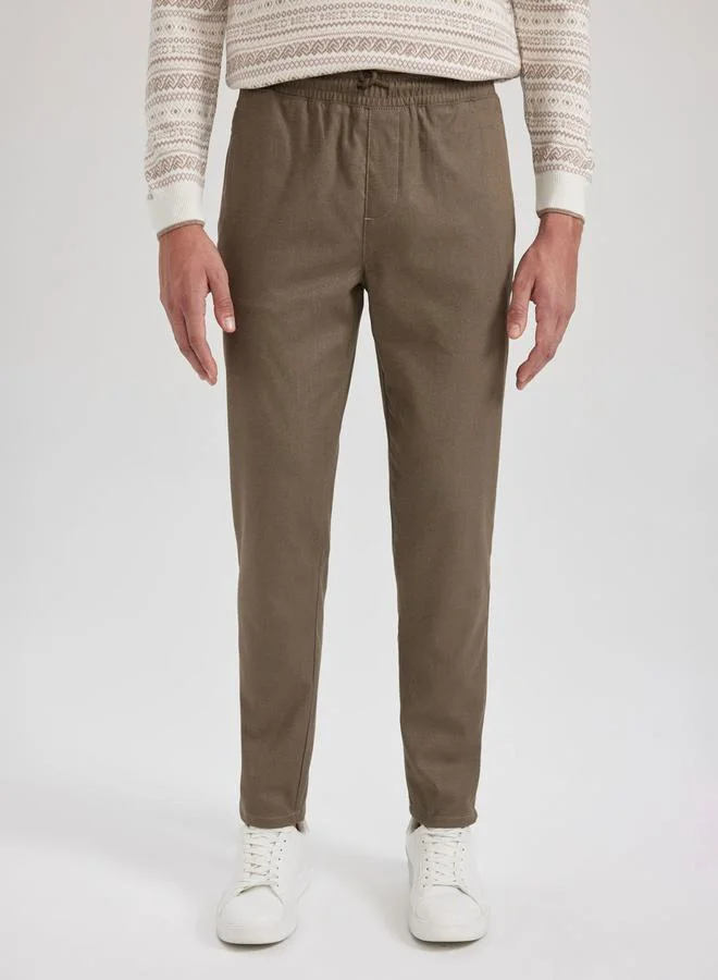 DeFacto DeFacto Solid Slim Fit Trousers with Side Pocket