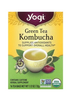 Yogi Tea Green Tea Kombucha 16 Tea Bags 1.12 oz (32 g)  - Image 1