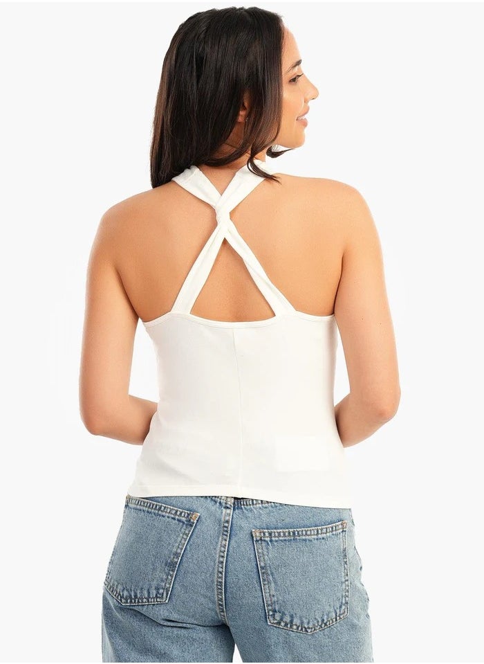 Carina - Cut-out High Neck Top - Image 1