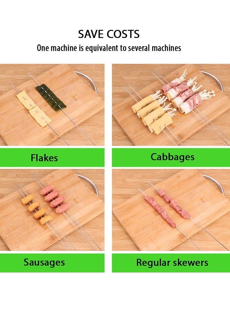 NIBEMINENT Multifunction Barbecue Meat Skewer Machine BBQ String Device Quick Portable Box Easy Tools Kebab Maker Gadget - Image 4