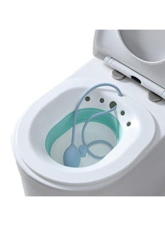 URGAID Sitz Bath with Flush Pump – Foldable, No-Overflow Design | Fits Most Standard Toilet Seats | Postpartum & Hemorrhoid Relief  - Image 1