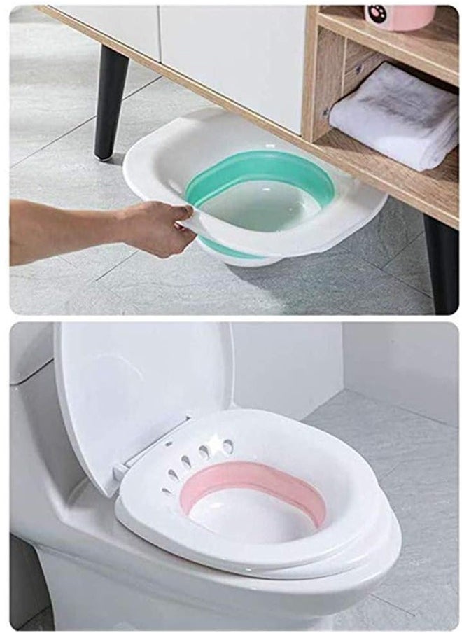 URGAID - Sitz Bath with Flush Pump – Foldable, No-Overflow Design | Fits Most Standard Toilet Seats | Postpartum & Hemorrhoid Relief - Image 1