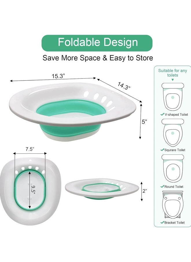 URGAID - Sitz Bath with Flush Pump – Foldable, No-Overflow Design | Fits Most Standard Toilet Seats | Postpartum & Hemorrhoid Relief - Image 1