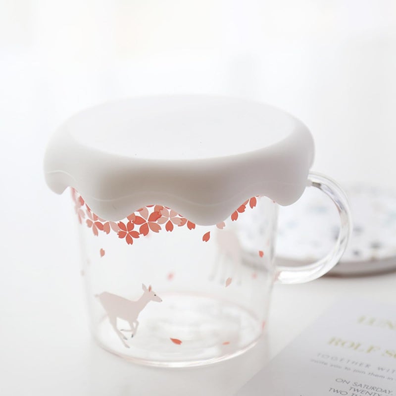White 8Cm Diameter Food Grade Silicone Leak Proof Cup Lid Cover for Mugs - Image 3