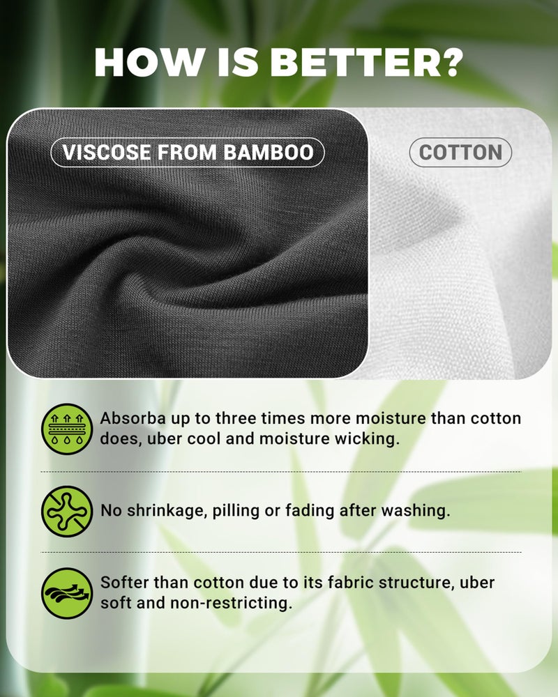 BAMBOO COOL Womens Underwear, Moisture-Wicking Briefs, Soft and Breathable Panties, Mid Waist, 5-Pack - Image 4