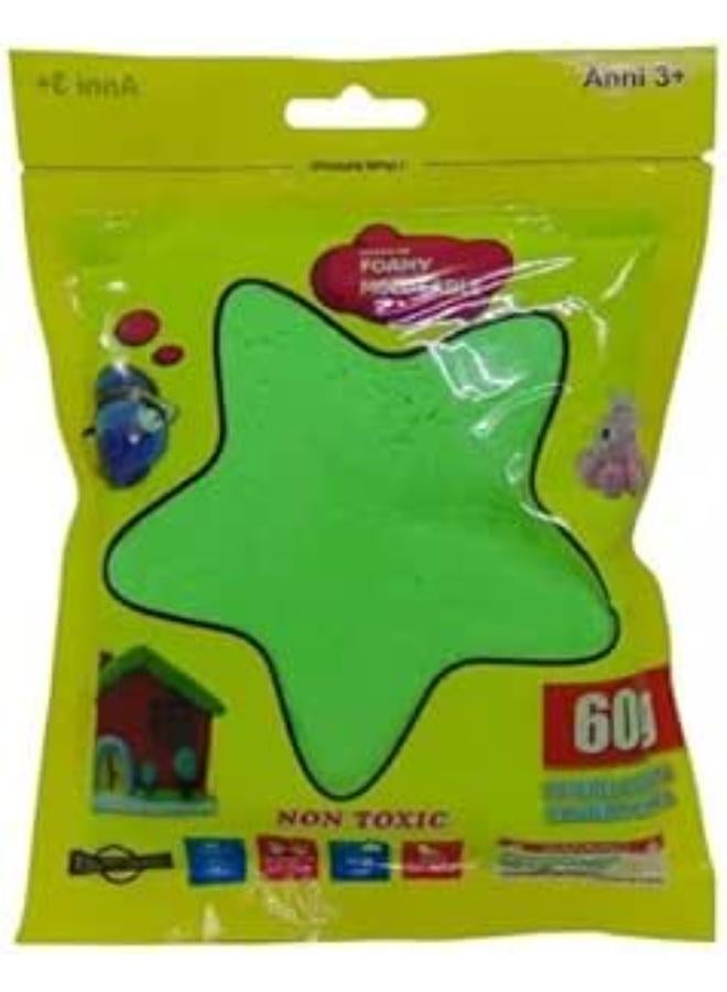 Moldable Foamy Bags 60g Mixed Color Didactic Slime green 