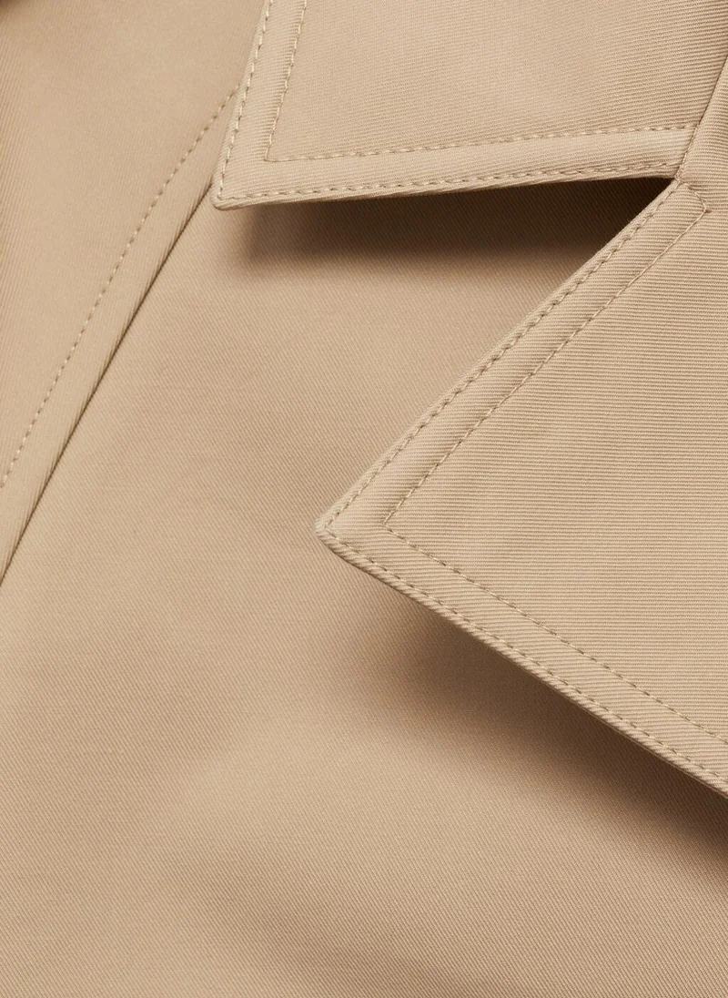 MANGO Lapels Double-Breasted Jacket