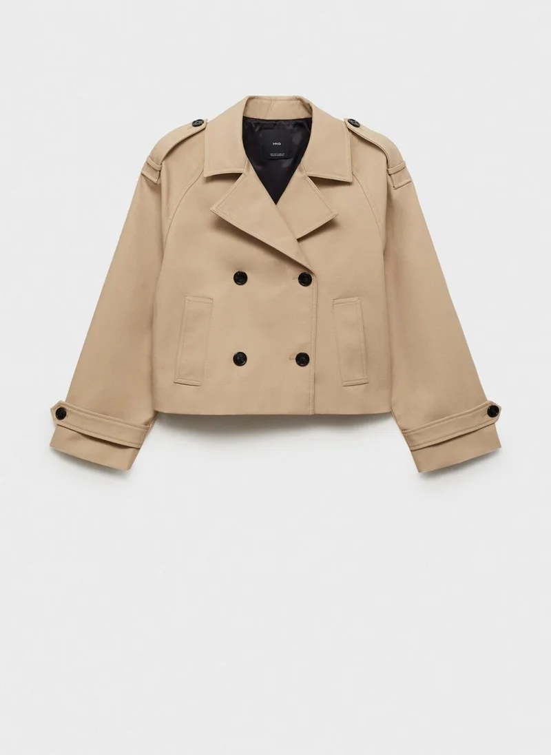 MANGO Lapels Double-Breasted Jacket