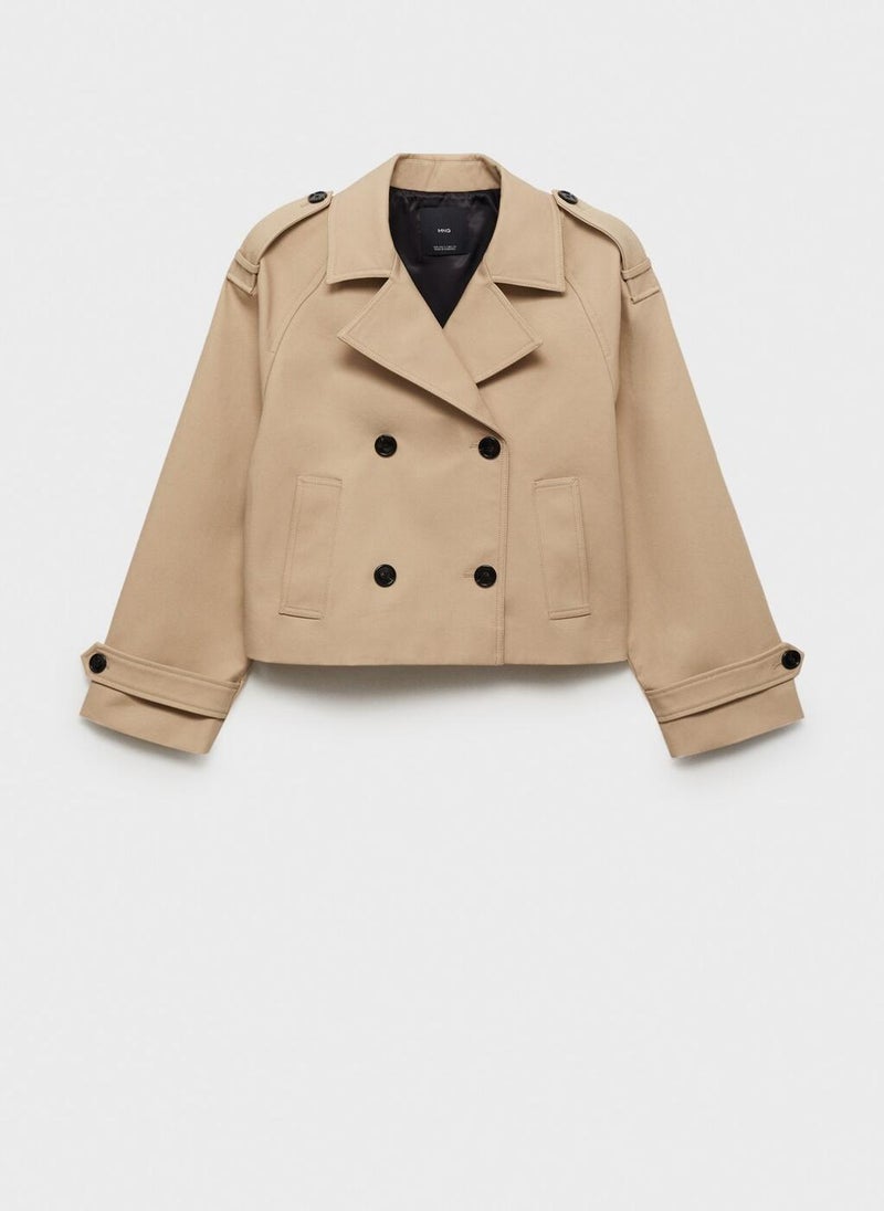 MANGO Lapels Double-Breasted Jacket  - Image 4