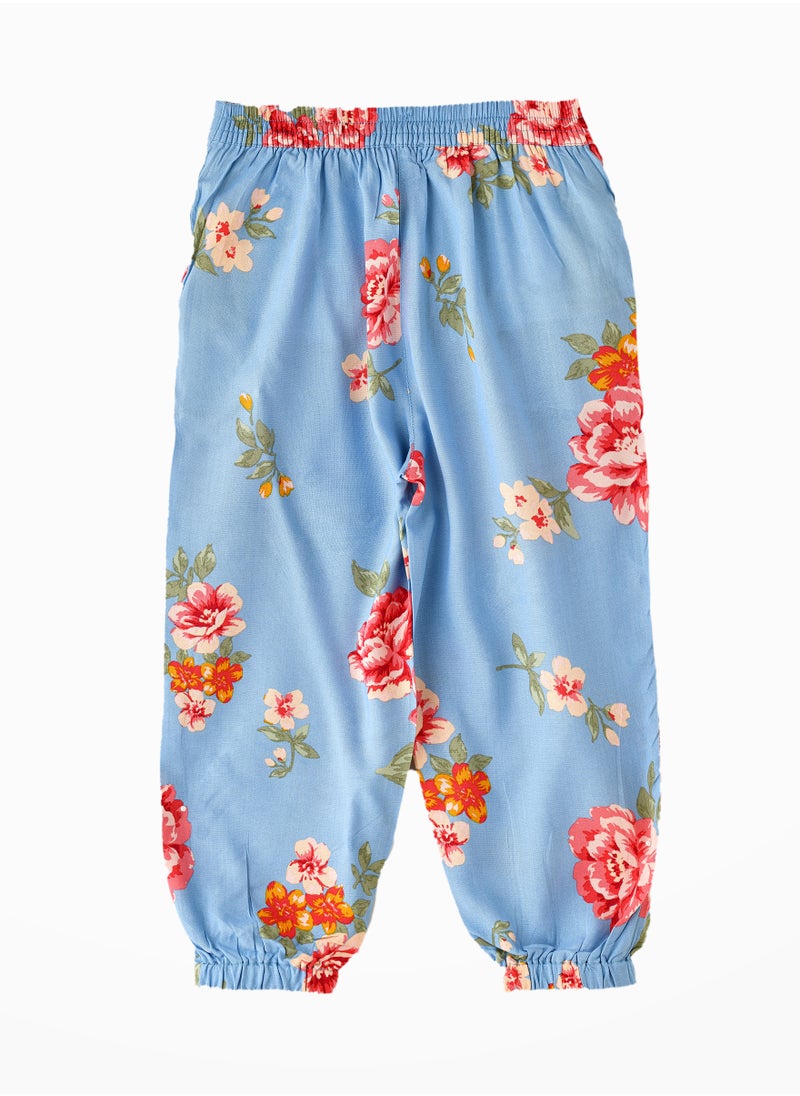 Jelliene Girls' Floral Print Harem Pants  - Image 2