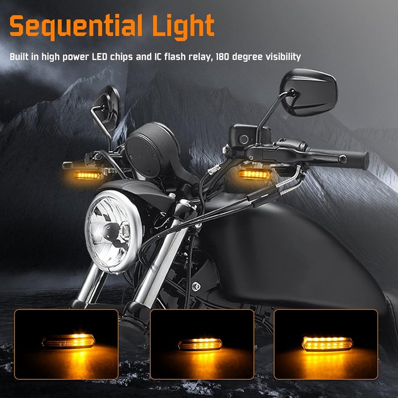 NTHREEAUTO Sequential LED Turn Signals for Motorcycles - Image 3