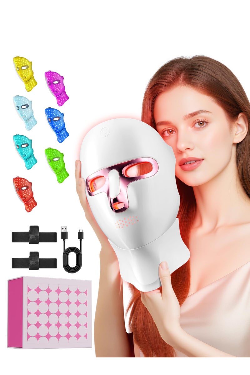 LED Face Masks, Red Light Therapy Mask for Face & Neck, USB C Rechargeable,Infrared Mask for Home Working Travel Yoga - Image 2