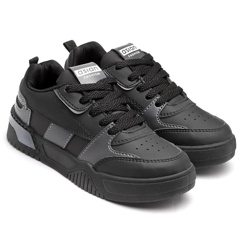 Asian Casual Black Sneakers for Women