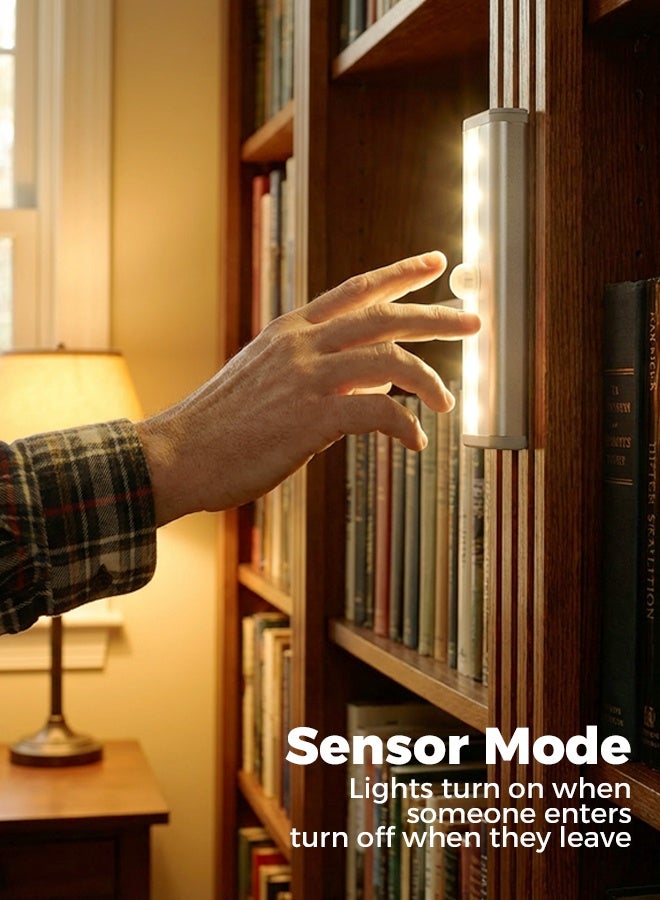 أرابايت مصباح LED ذكي يعمل بالأشعة تحت الحمراء مع مستشعر حركة الجسم البشري، قابل للشحن اللاسلكي، مزود بمغناطيس، مناسب للخزائن والملابس، قابل لإعادة الشحن، ومناسب للاستخدام الليلي في غرف النوم. - Image 4