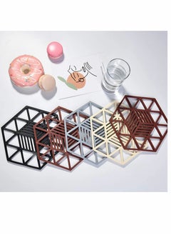 KASTWAVE Silicone Pot Holders Pads, Silicone Table Mats, Non-Slip Pot Holder Coasters Cup Mat, for Kitchen Cooking and Dining Table, Pad Hot Pads, Spoon Rest 6PCS (Gray)  - Image 5