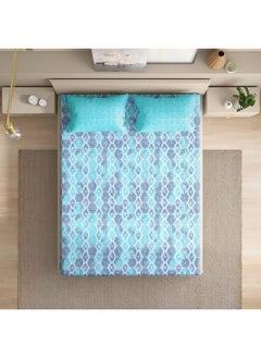 Wakefit Wakefit Bedsheet for King Size, Bedsheet for Double Bed King Size, Elastic Bedsheets for King Size Bed, 144 TC 100% Cotton with 2 Pillow Covers (Elastic Fitted Sheet 78x72 : Seher)  - Image 5