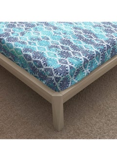 Wakefit Wakefit Bedsheet for King Size, Bedsheet for Double Bed King Size, Elastic Bedsheets for King Size Bed, 144 TC 100% Cotton with 2 Pillow Covers (Elastic Fitted Sheet 78x72 : Seher)  - Image 4