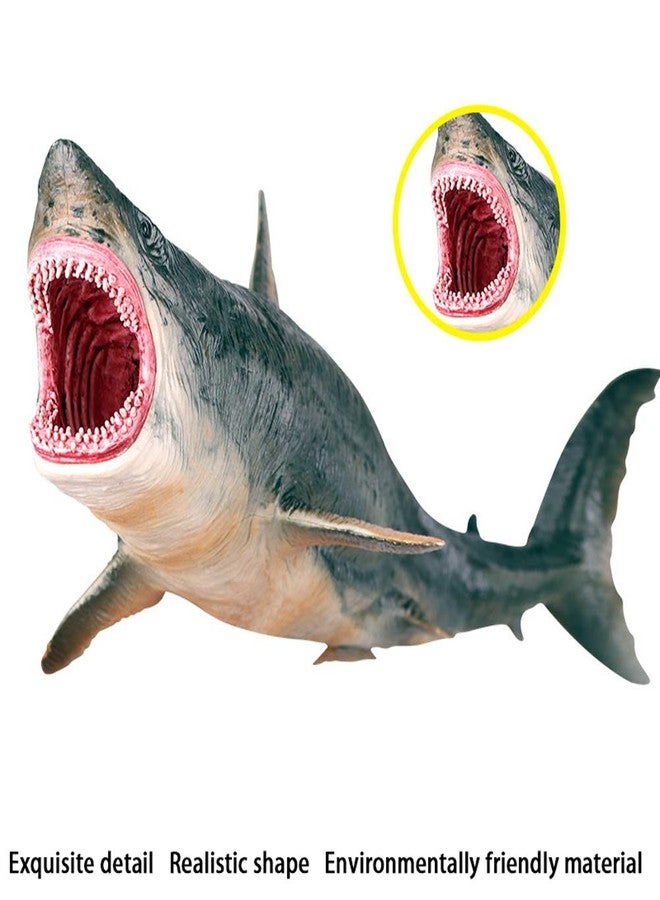 JOKFEICE Toys Megalodon Whale Figure - Realistic Hand-Painted Huge Shark Figurine - Animals Action Educational Learning Figures Sea Creature Toy Decorative Collection Gift for Kids - Image 2