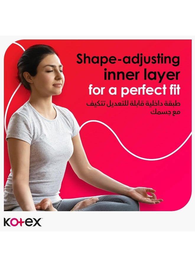 Kotex فوط كوتيكس فائقة النحافة، فوط صحية بحجم كبير مع أجنحة، 16 فوطة صحية - Image 5