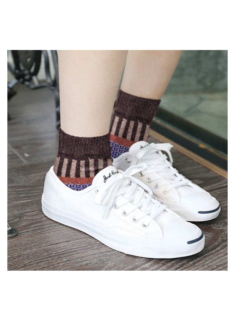 سيوسي السيدات الجوارب الصوفية في فصل الشتاء الحارة سميكة محبوك كوخ مريح الجوارب الرقبة المستديرة - Image 4