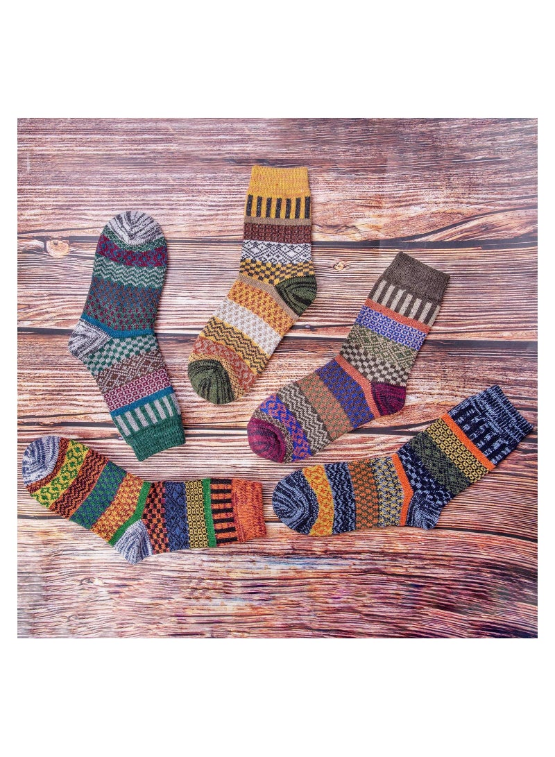 سيوسي السيدات الجوارب الصوفية في فصل الشتاء الحارة سميكة محبوك كوخ مريح الجوارب الرقبة المستديرة - Image 2