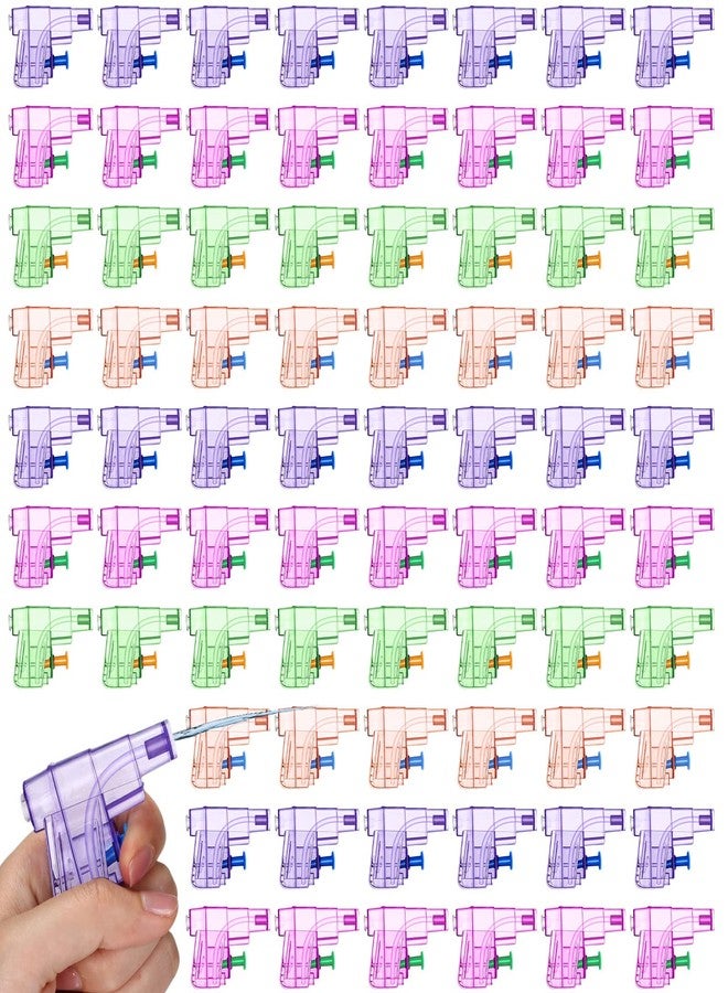 Jerify 60 Pieces Mini Water Guns Bulk Colorful Squirt Plastic Mini Water Guns Shooter Fight Toys Beach Swimming Games Prop for Kids Summer Swimming Pool Beach Park Game Party(Mixed Colors) - Image 1