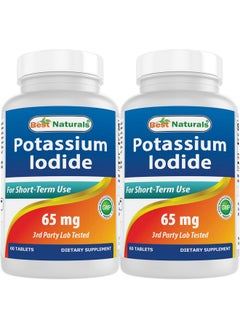 Best Naturals Potassium Iodide 65 Mg Dietary Supplement 60 Tablets 2 Bottles 2  - Image 1