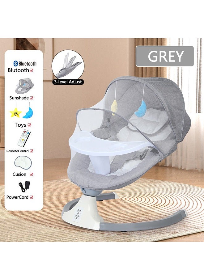 كرسي هزاز الأطفال متعدد الوظائف ، كرسي هزاز الأطفال ، كرسي هزاز الأطفال الرمادي - Image 3