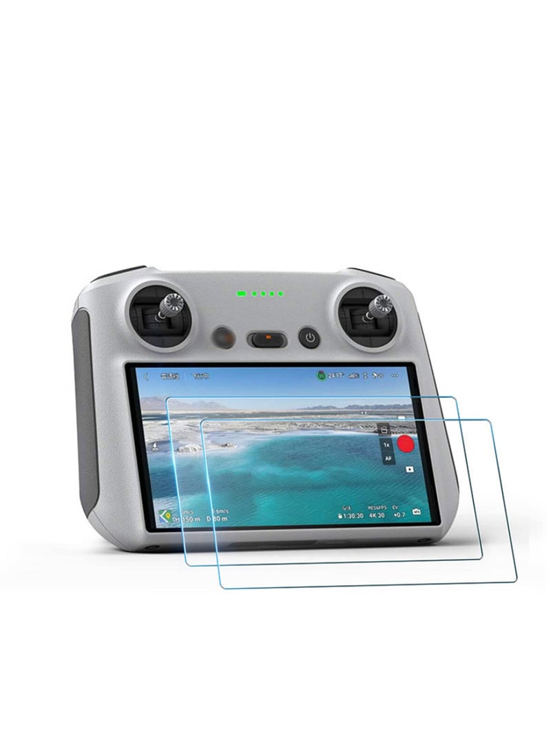 2Pcs HD Tempered Glass Protective Film Compatible with DJI Mini 3 PRO RC with Screen Remote Controller Screen Protector Accessories - Image 1